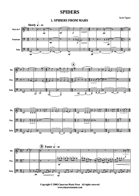 Produktbild zu: Spiders – 4 Sätze  Tignor, Scott