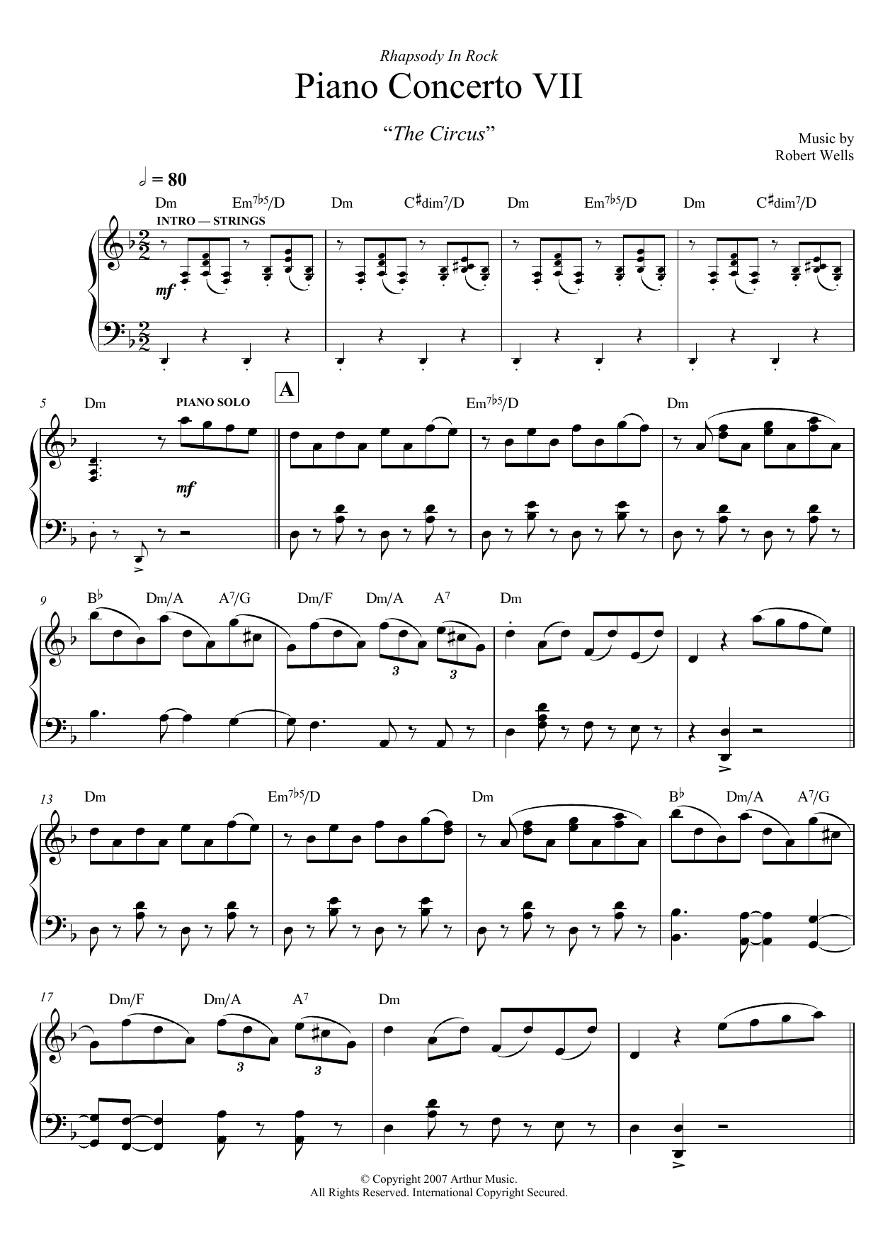 Produktgalerie: Seite 1 von 1 Piano Concerto: VII. The Circus, Robert Wells, Klavier