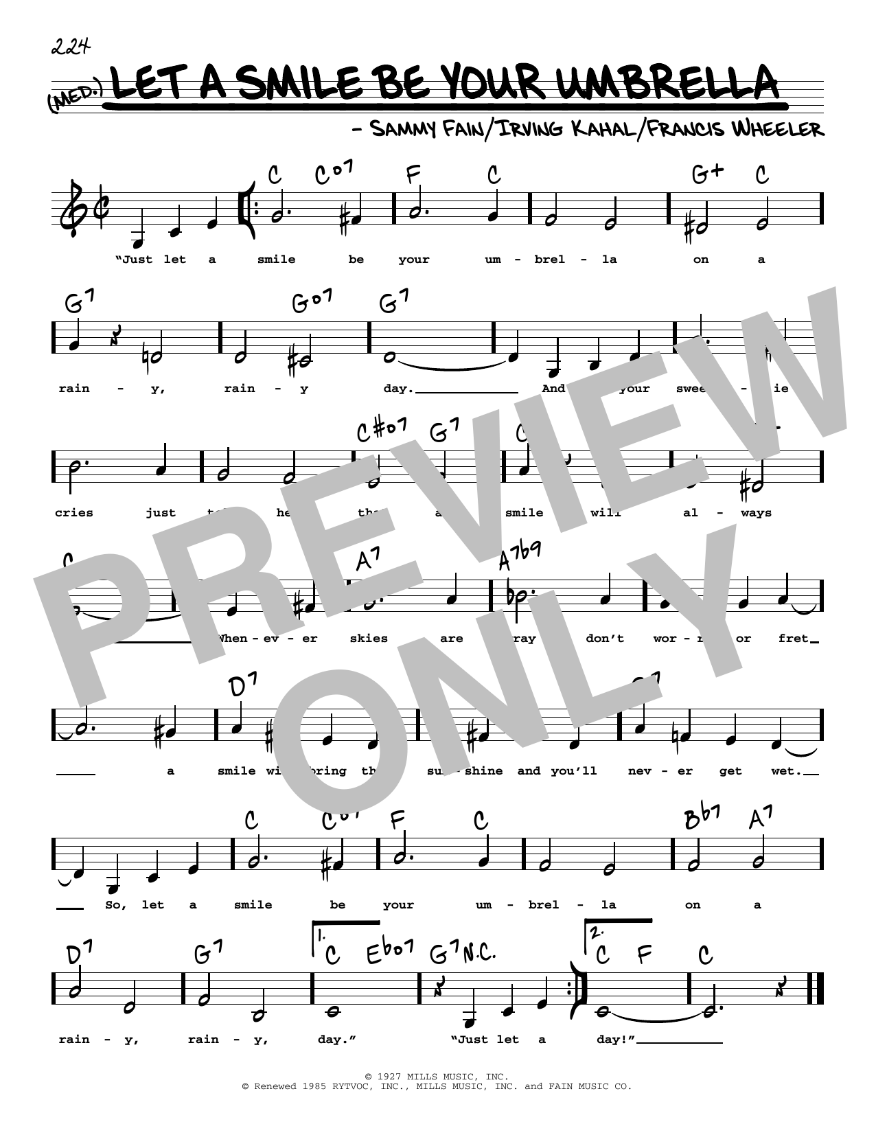 Produktbild zu: Let A Smile Be Your Umbrella (Low Voice)
