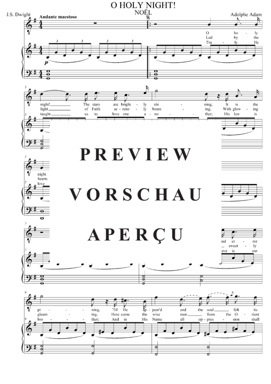 gallery: O Holy Night (Contralto + Klavier) , ,  (G-Dur)