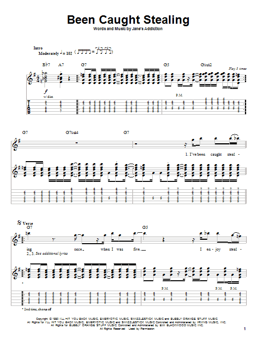 Produktgalerie: Seite 1 von 1 Been Caught Stealing, Jane's Addiction, Gitarre
