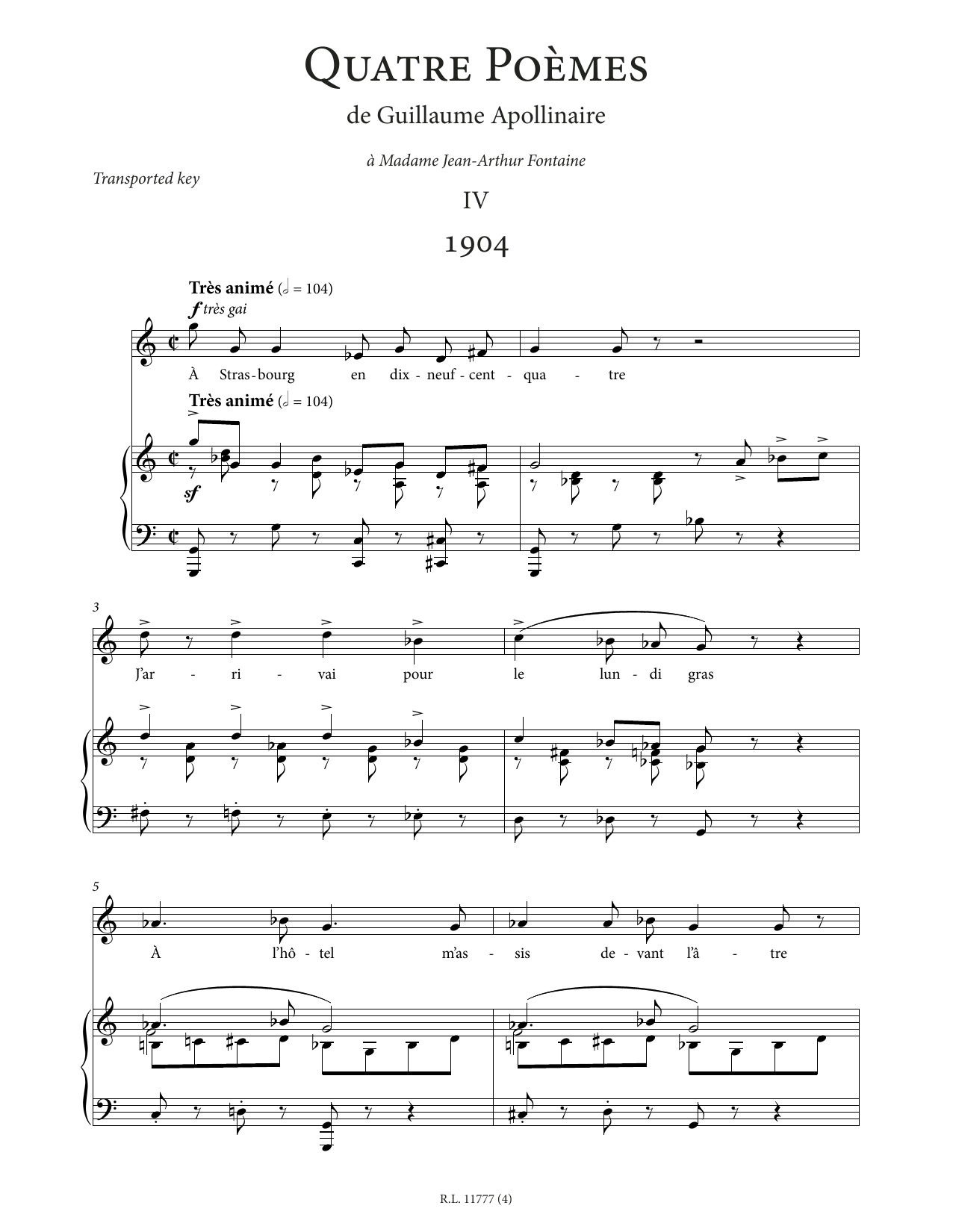 Produktbild zu: 1904 (High Voice)
