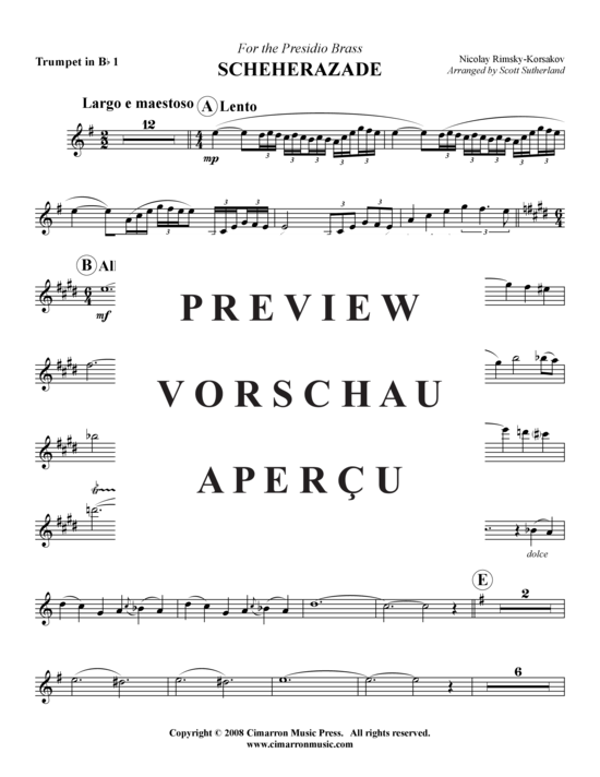 Produktgalerie: Seite 13 von 18 Scheherazade , , (Blechbläserquintett)