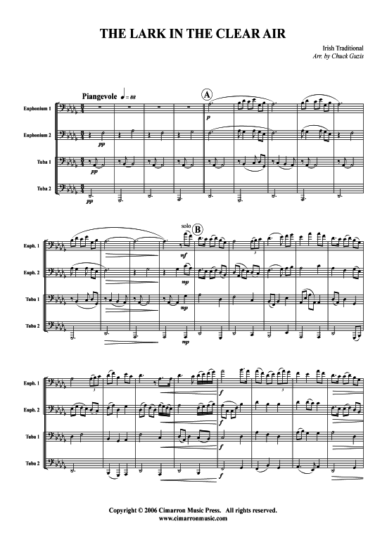 Product picture to: The Lark in the Clear Air Irische Melodie