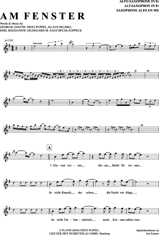 Product gallery: Page 1 of 4 Am Fenster , City, Alto Saxophone