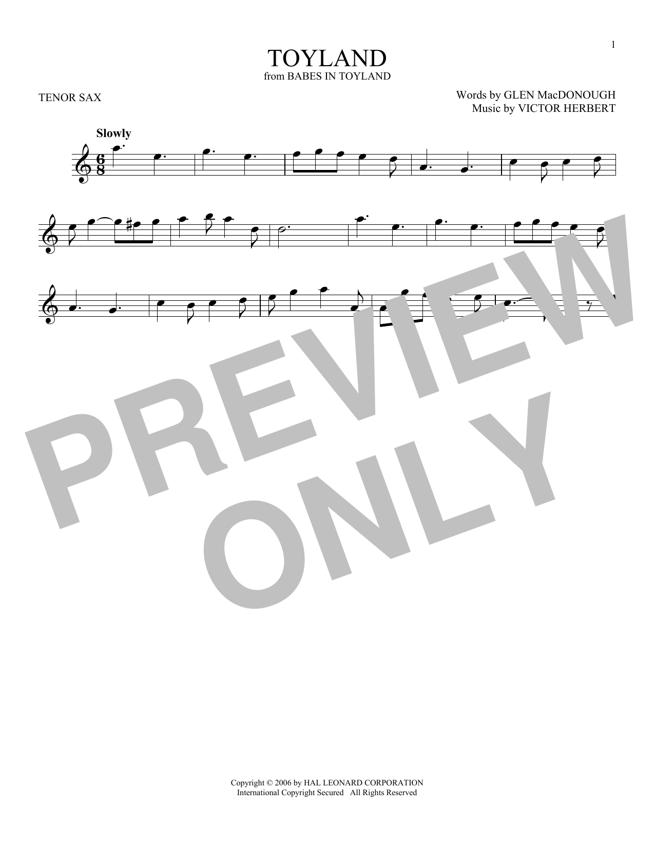 Product gallery: Page 1 of 1 Toyland, Victor Herbert