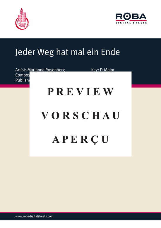 Produktgalerie: Seite 2 von 4 Jeder Weg hat mal ein Ende, Rosenberg, 	Marianne, Klavier und Gesang