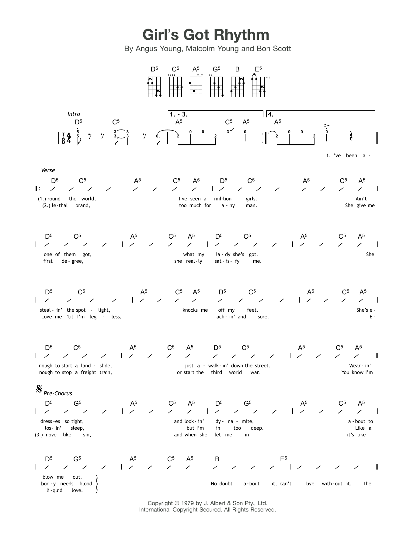 Product gallery: Page 1 of 1 Girl's Got Rhythm, AC/DC