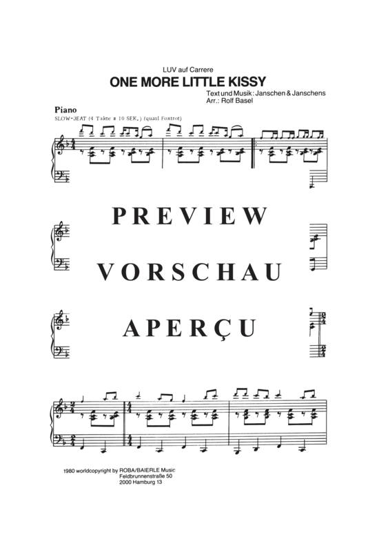 Produktgalerie: Seite 3 von 19 One More Little Kissy , Luv, (Combo-Band)