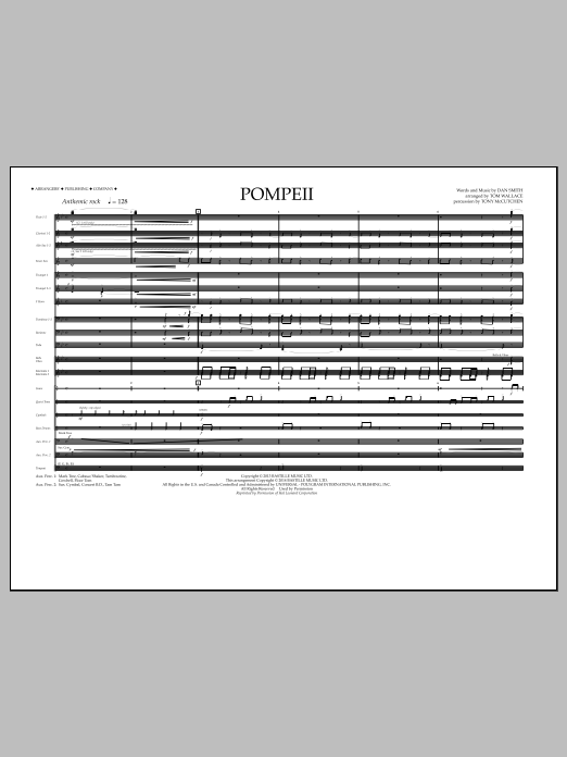 Produktbild zu:  Pompeii - Full Score - Tom Wallace