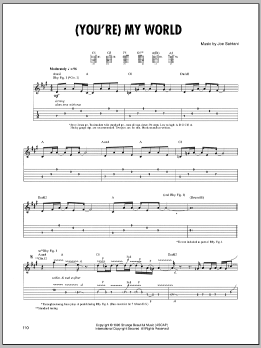 Produktgalerie: Seite 1 von 1 (You're) My World, Joe Satriani, Gitarre