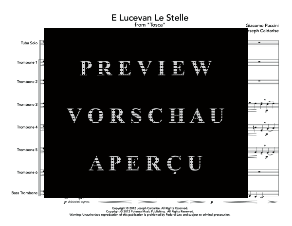 Produktgalerie: Seite 5 von 11 E Lucevan Le Stelle, , Tuba Solo und Posaunenchor