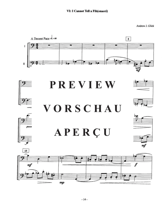 Produktgalerie: Seite 35 von 37 Six Duodecadent Duets , , (Euphonium Duett)