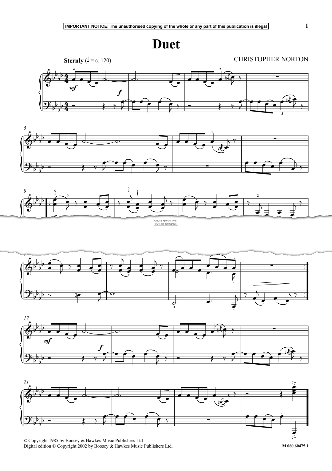 Produktgalerie: Seite 1 von 1 Duet, Christopher Norton, Klavier