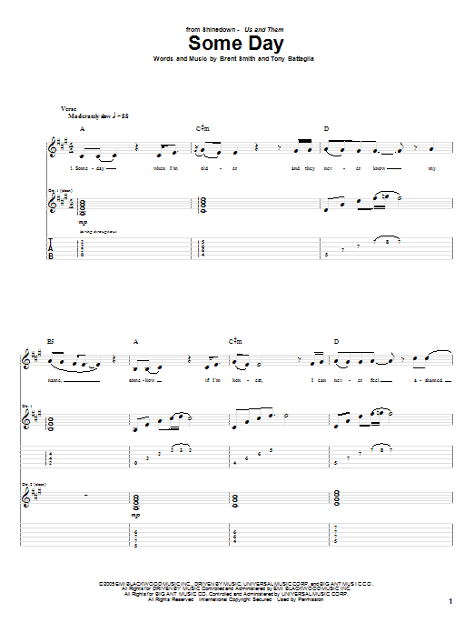 Produktgalerie: Seite 1 von 1 Some Day, Shinedown, Gitarre