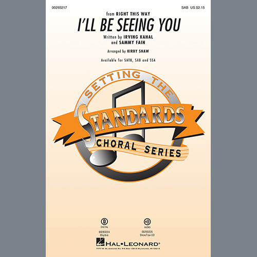 Produktbild zu: I'll Be Seeing You (arr. Kirby Shaw)
