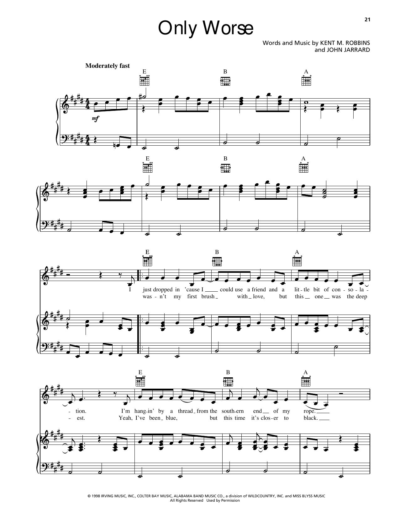 Produktgalerie: Seite 1 von 1 Only Worse, Randy Travis, Gesang, Gitarre, Klavier