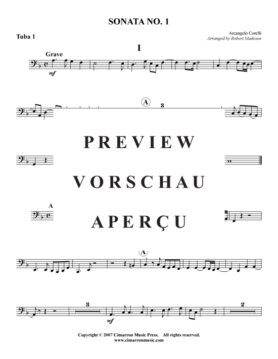 Product gallery: Page 19 of 21 Sonata Nr. 1 , , (Tuba Quartet: 2x Baritone, 2xTuba)