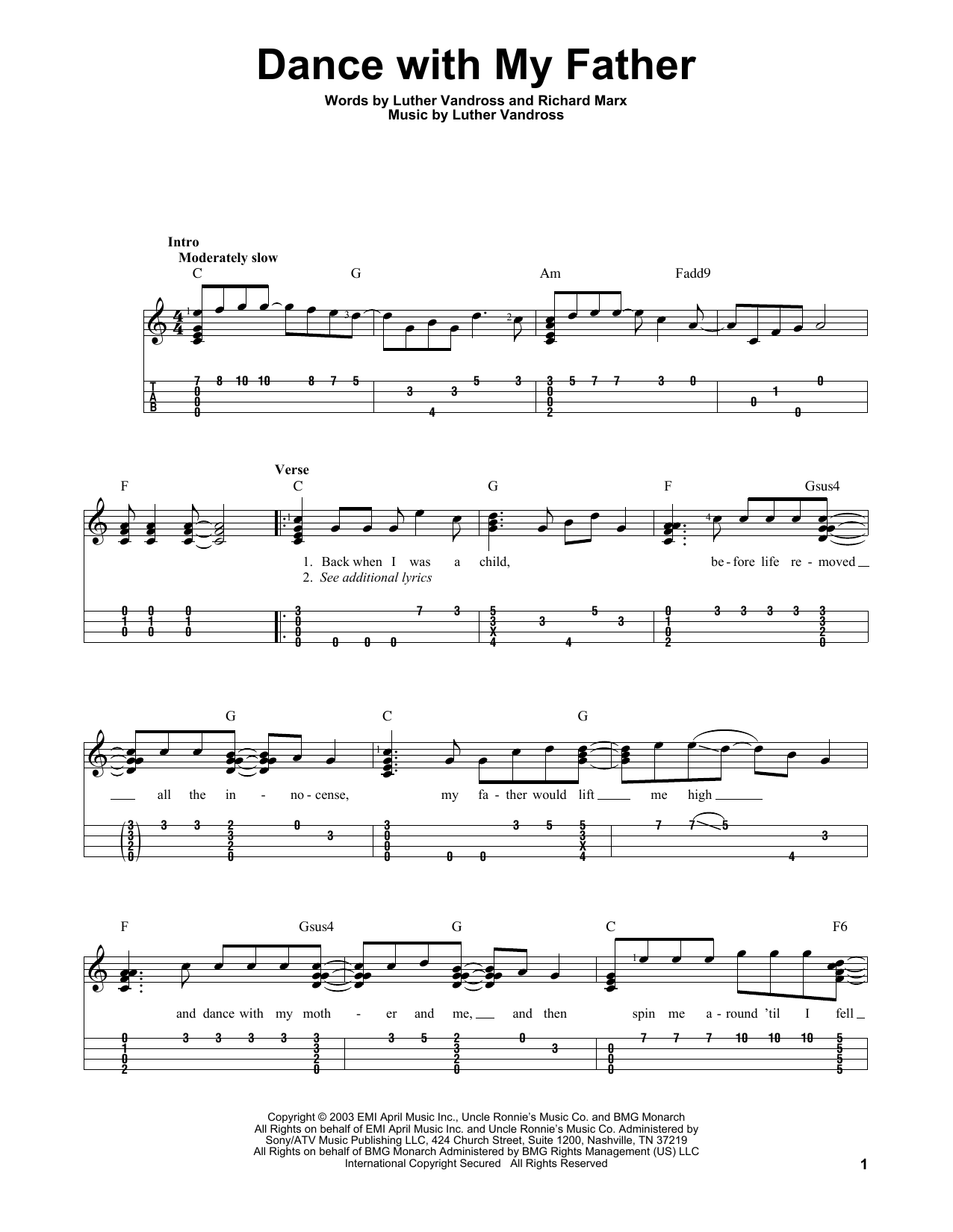Produktgalerie: Seite 1 von 1 Dance With My Father, Luther Vandross, Ukulele