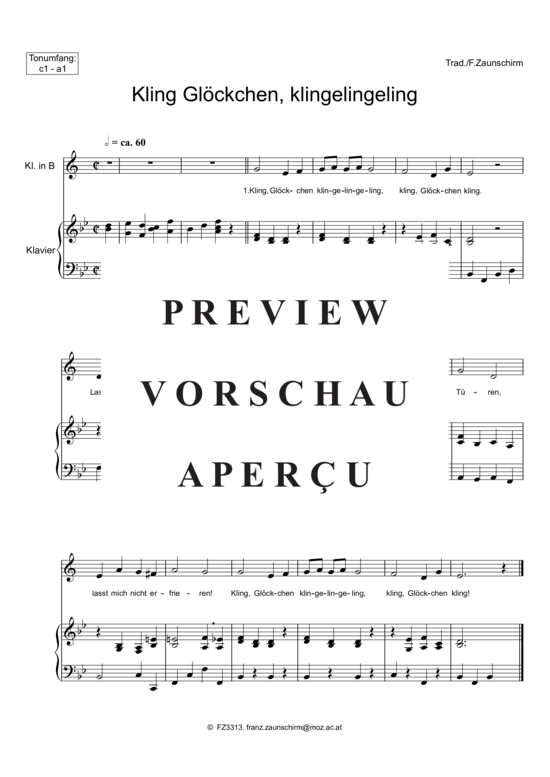 Product gallery: Page 2 of 3 Kling, Glöckchen kling , , (clarinet in Bb + piano)