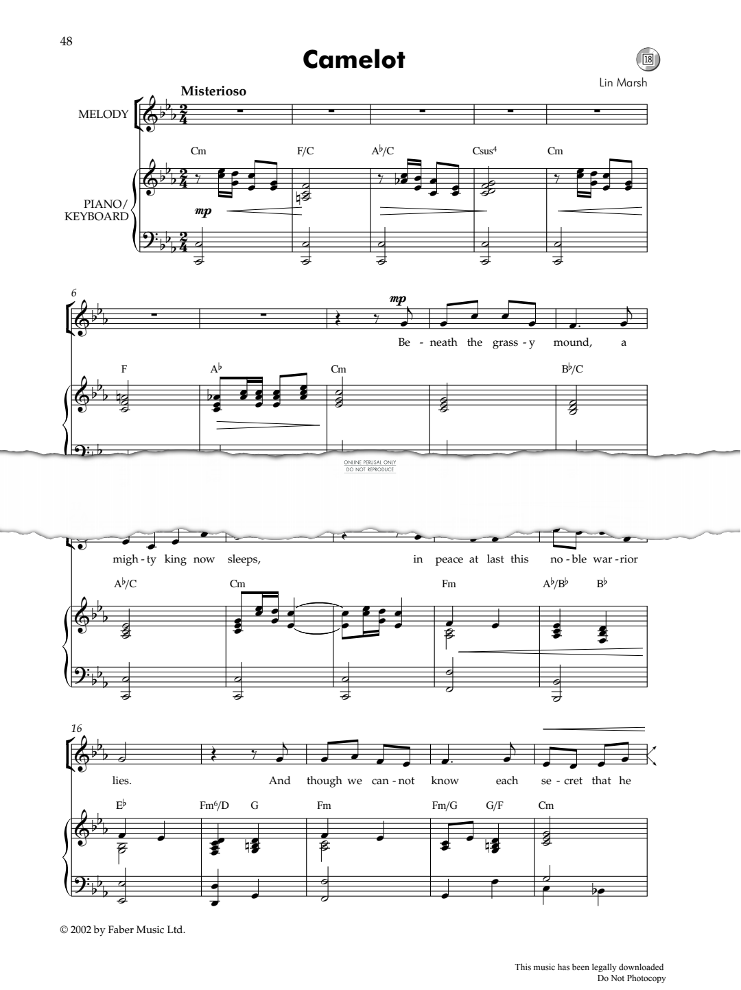 Produktbild zu: Camelot (from Junior Songscape)