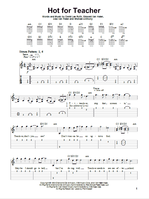 Produktgalerie: Seite 1 von 1 Hot For Teacher, Van Halen, Gitarre