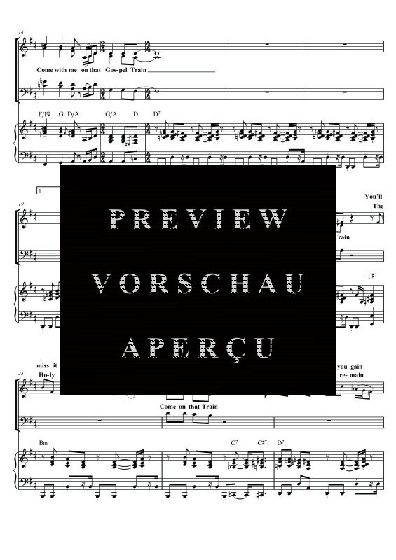 gallery: Gospel Train, , Gemischter Chor SAM/Solo opt. und Klavier