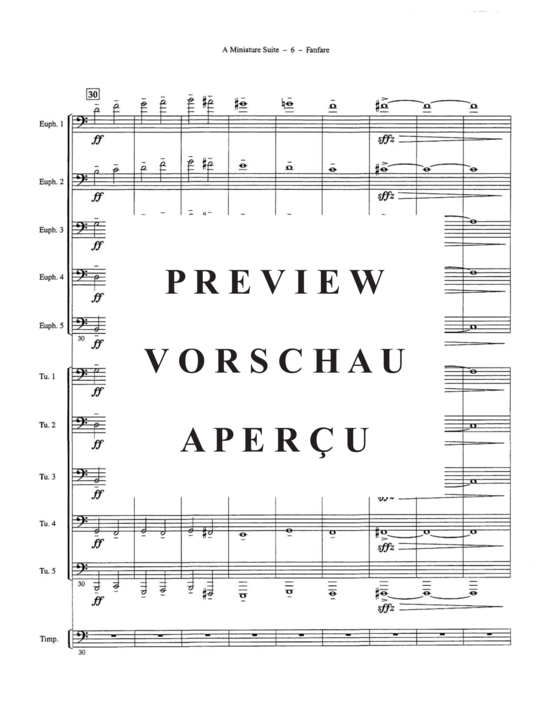 Produktgalerie: Seite 10 von 21 A Miniature Suite , , (Tuba Ensemble EEEETTTT + Pauken, Bass, Klavier)