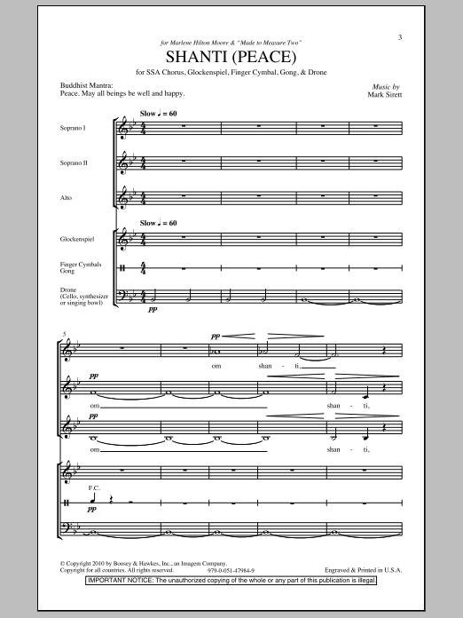 Produktgalerie: Seite 1 von 1 Shanti (Peace), Mark Sirett, Chor