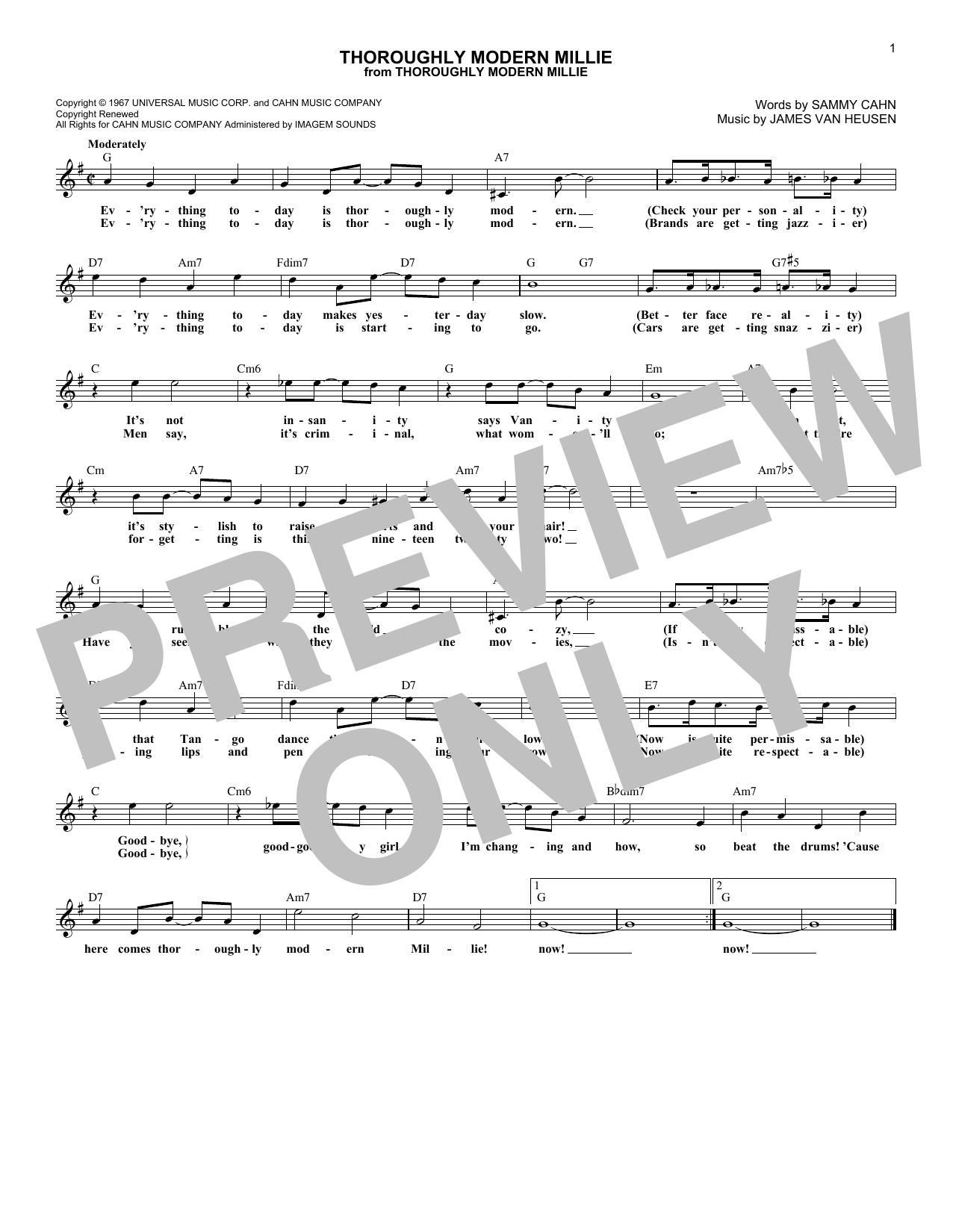 Produktbild zu: Thoroughly Modern Millie