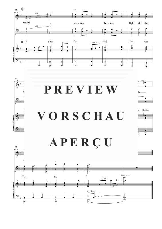 gallery: Jesus, the Light of the World, , Gemischter Chor und Klavier