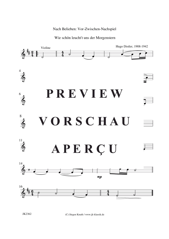 Produktgalerie: Seite 7 von 8 Wie schön leucht´t uns der Morgenstern, , Gemischter Chor + Instr. Vor-Zwischen-Nachspiel