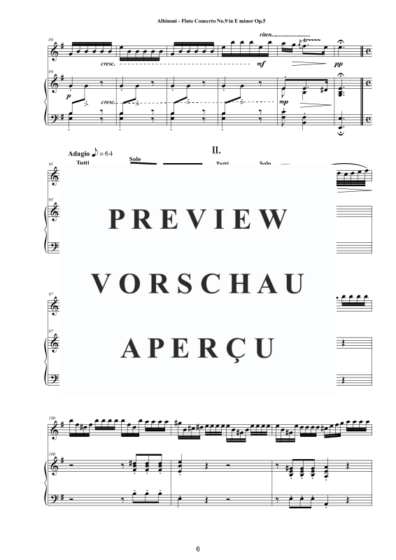 Product gallery: Page 7 of 11 Flute Concerto No.9 in E-Moll Op.5, , Flute and Piano/Harpsichord