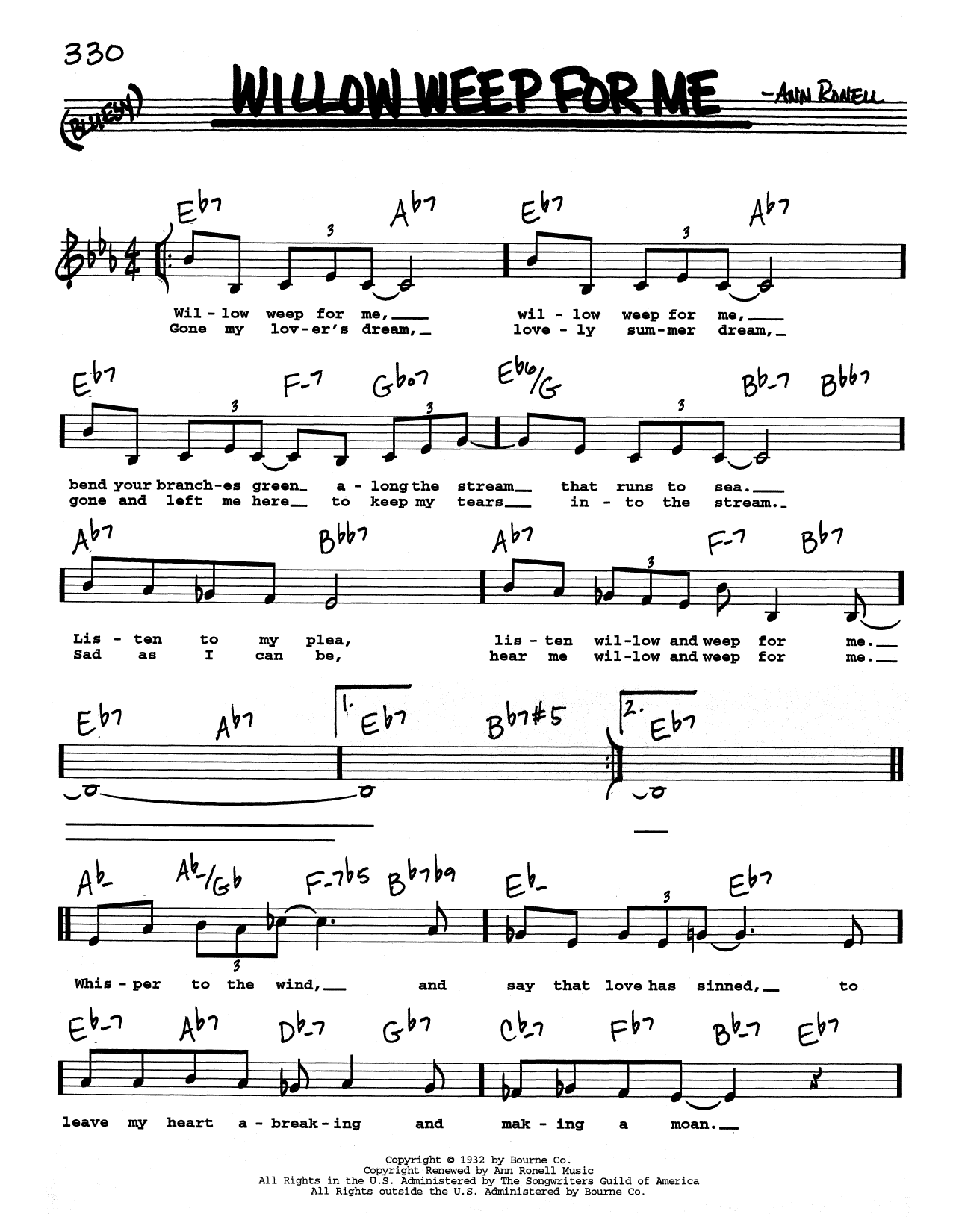 Produktbild zu: Willow Weep For Me (Low Voice)