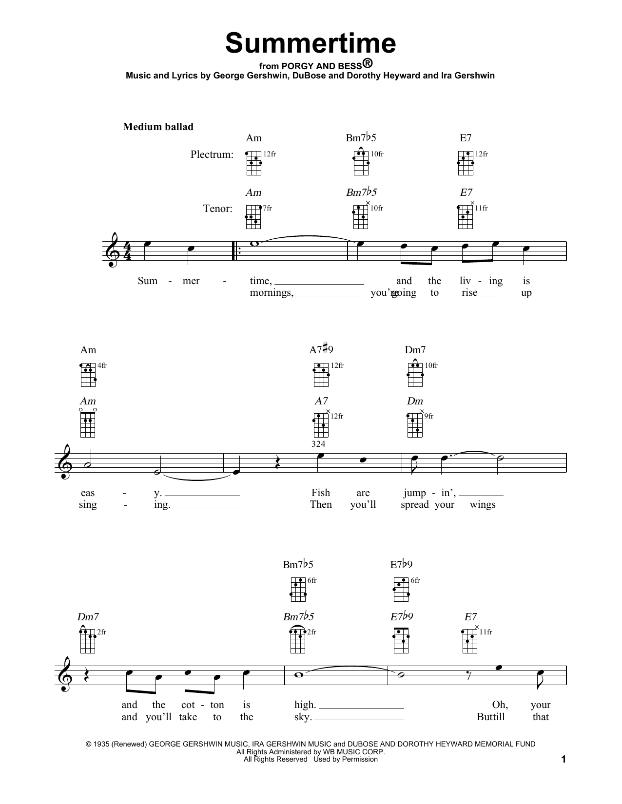 Produktgalerie: Seite 1 von 1 Summertime, DuBose Heyward, Banjo