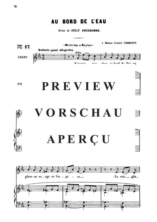 Product gallery: Page 2 of 5 Au bord de l'eau Op.8 No.1, , Medium Voice and Piano