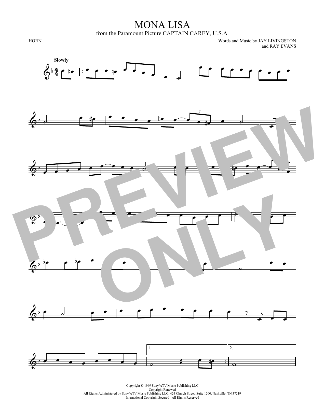 Produktgalerie: Seite 1 von 1 Mona Lisa, Nat King Cole, Horn