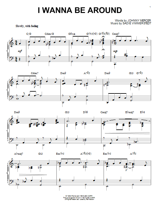 Produktbild zu: I Wanna Be Around [Jazz version] (arr. Brent Edstrom)