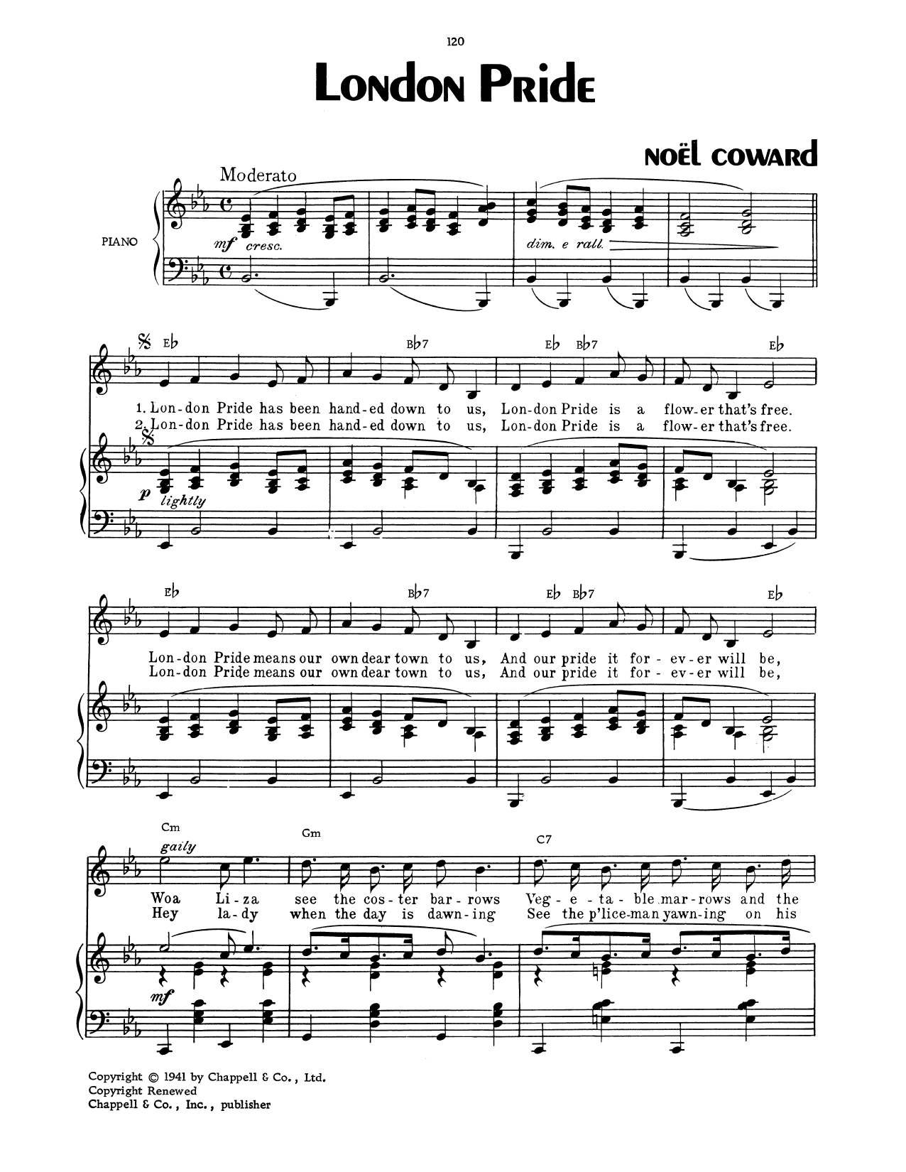 Produktgalerie: Seite 1 von 1 London Pride, Noel Coward, Gesang, Gitarre, Klavier