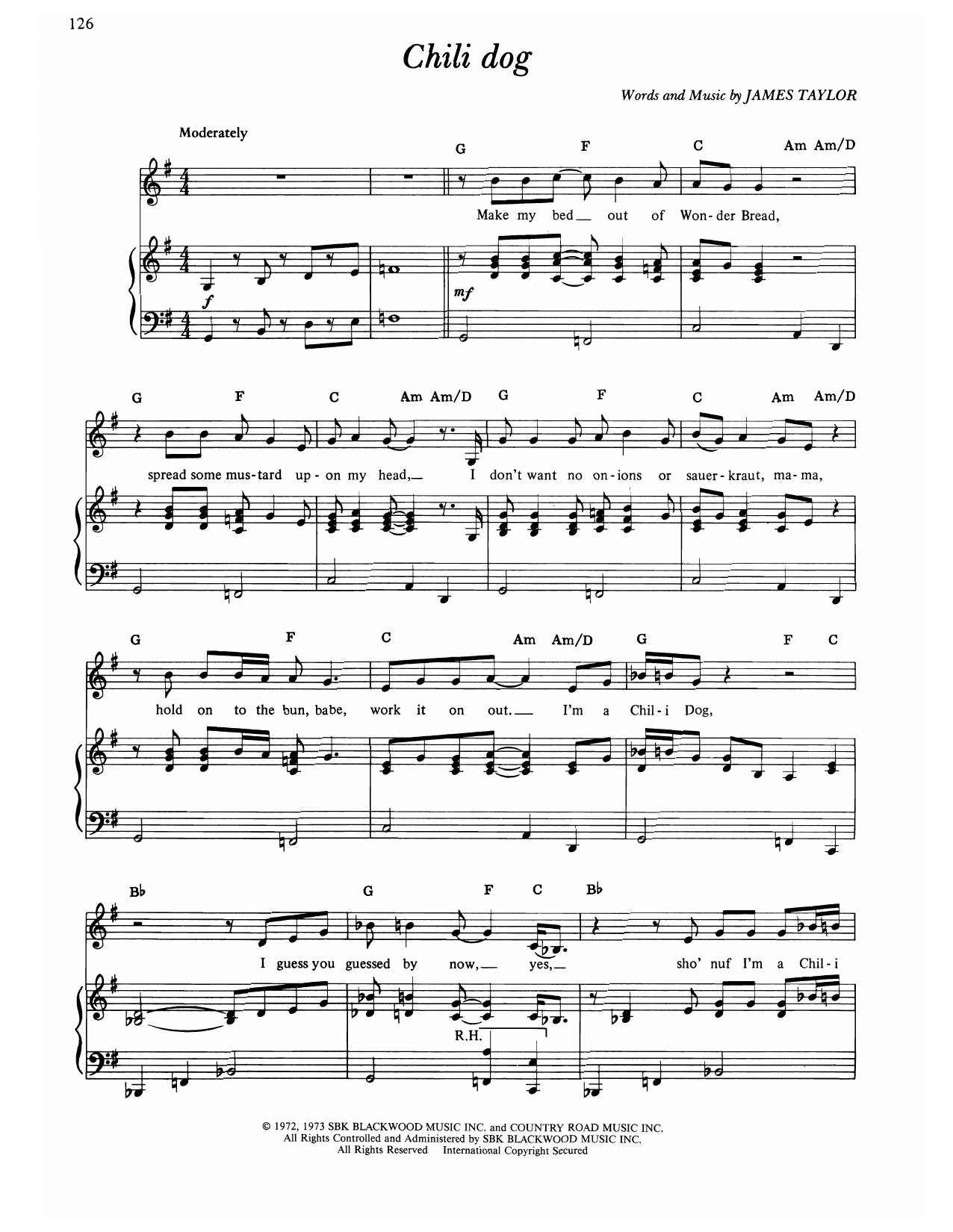 Produktgalerie: Seite 1 von 1 Chili Dog, James Taylor, Gesang, Gitarre, Klavier