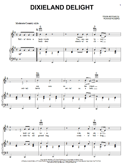 Produktgalerie: Seite 1 von 1 Dixieland Delight, Alabama, Gesang, Gitarre, Klavier