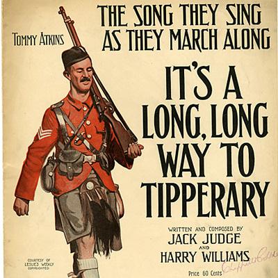 cover: It's A Long Way To Tipperary, Jack Judge, Harry Williams, Gesang, Gitarre, Klavier