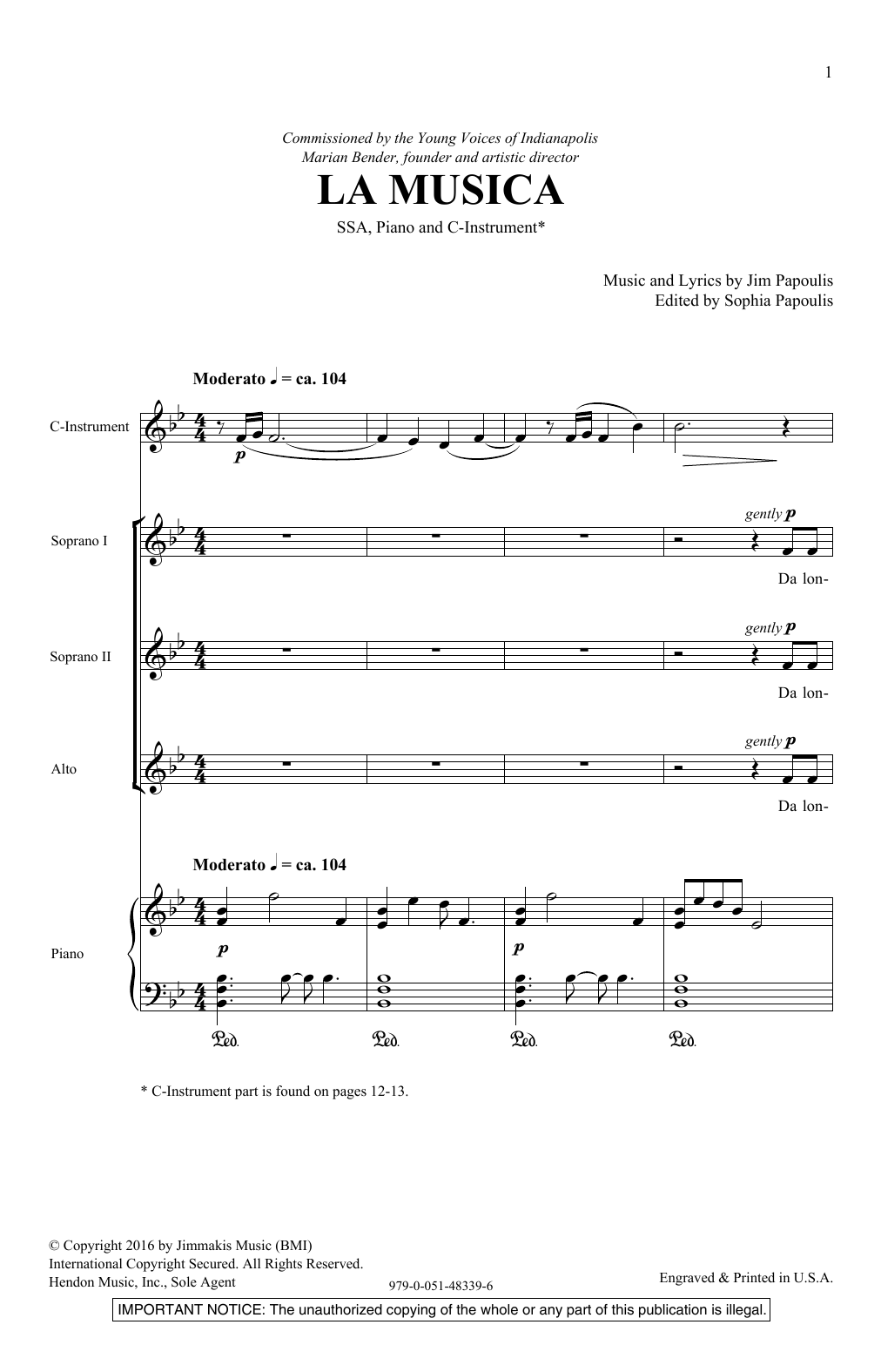 Produktgalerie: Seite 1 von 1 La Musica, Jim Papoulis, Chor