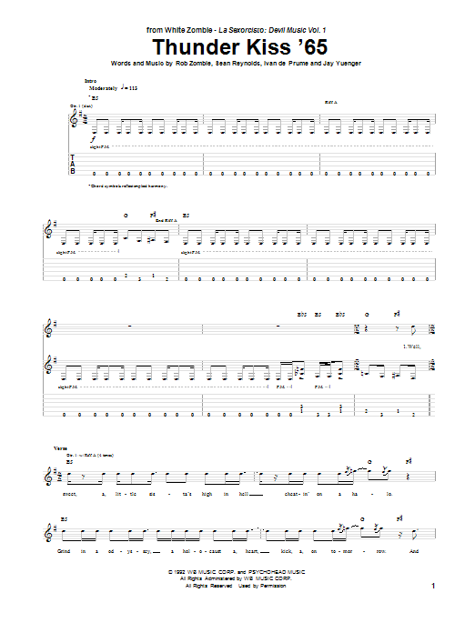 Produktgalerie: Seite 1 von 1 Thunder Kiss '65, White Zombie, Gitarre