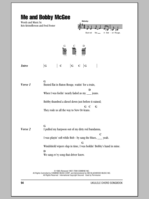 Product gallery: Page 1 of 1 Me And Bobby McGee, Janis Joplin