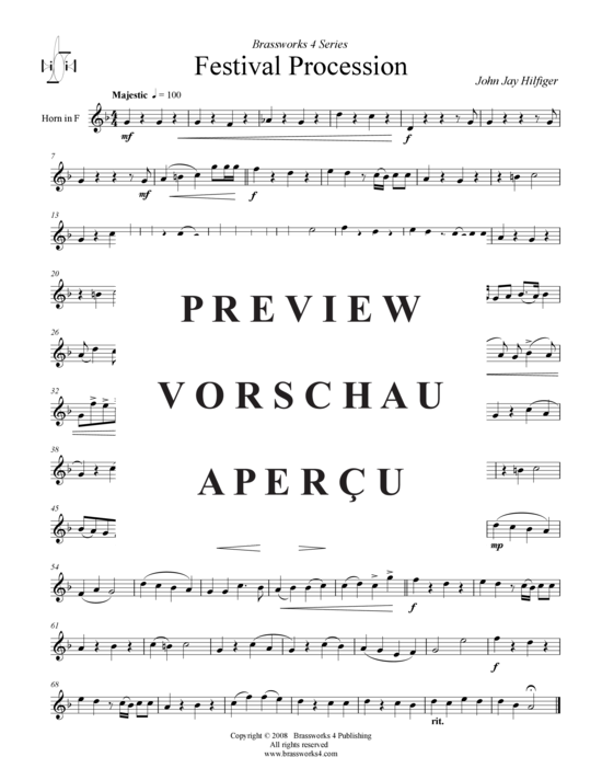 Produktgalerie: Seite 5 von 9 Festival Procession , , (Blechbläserquintett)