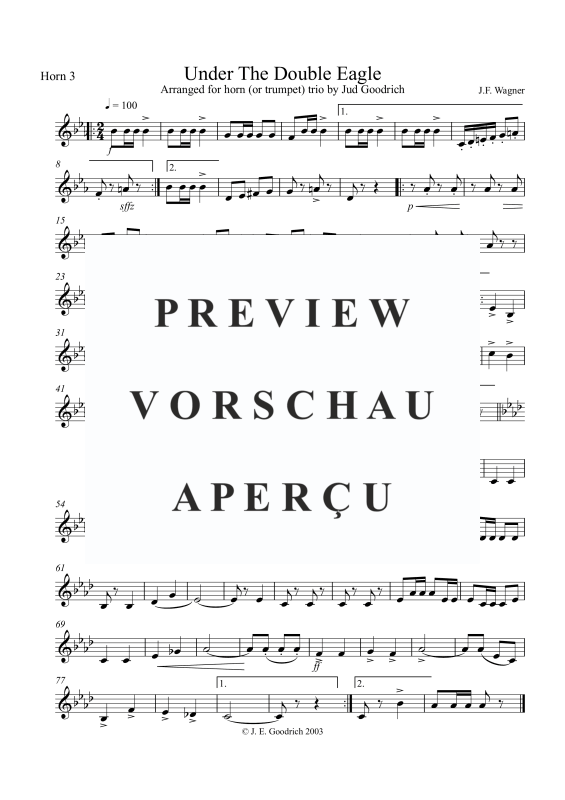 Produktgalerie: Seite 7 von 7 Unter dem Doppeladler, , Horn Trio