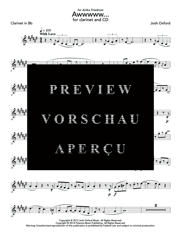 Product gallery: Page 9 of 11 Awwwww..., , (Clarinet in A and CD)