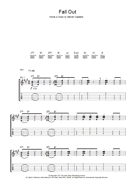 Produktgalerie: Seite 1 von 1 Fall Out, The Police, Gitarre