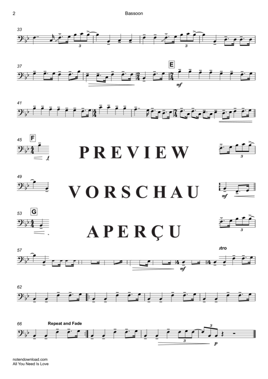 Product gallery: Page 15 of 15 All You Need Is Love , Beatles, The, (Woodwind Quartet)